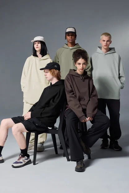 Blank Oversized Hoodie with Open Pocket - Image 15