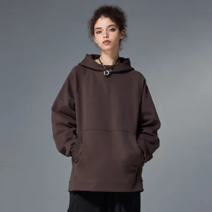 Blank Oversized Hoodie with Open Pocket