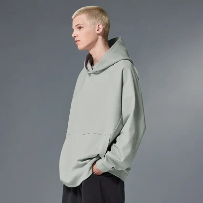 Blank Oversized Hoodie with Open Pocket - Image 3