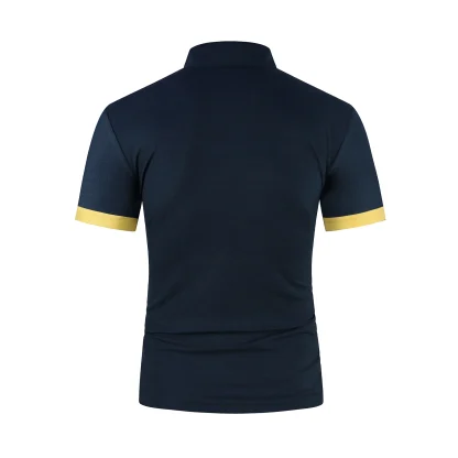 Buttoned Neckline Polo Shirt with Short Sleeve - Image 5