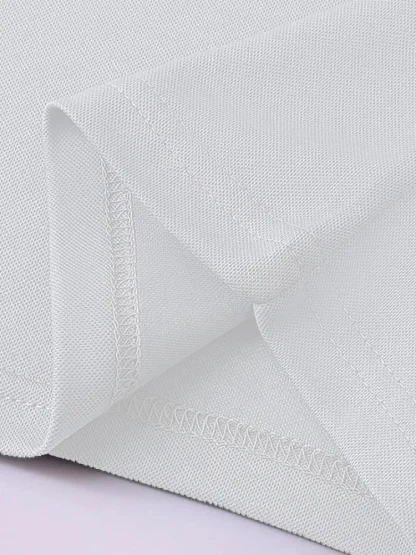 Casual Plain Color Polo Shirt For Men - Image 6