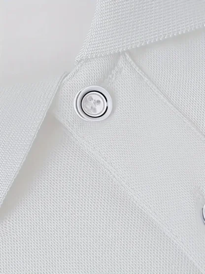 Casual Plain Color Polo Shirt For Men - Image 8