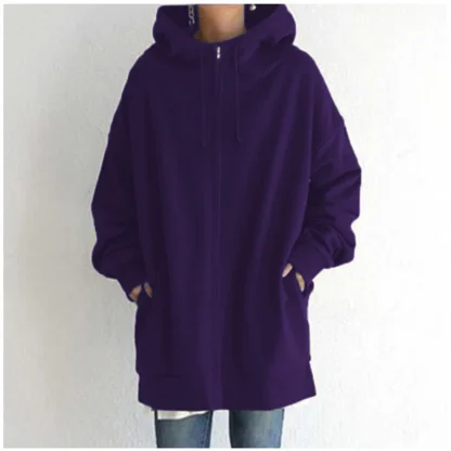 Hooded Zip Jacket with Double Side Pocket - Image 12