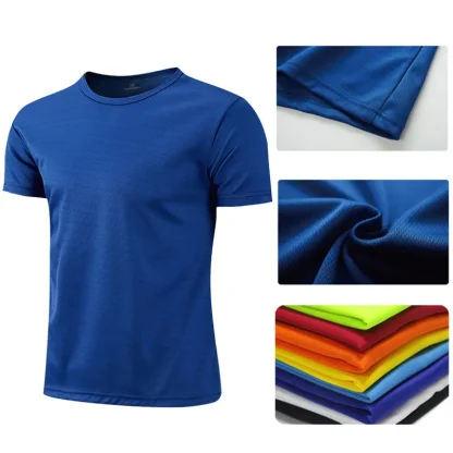Quick Dry Crew Neck T-shirt for Fitness - Image 14