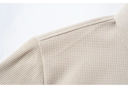 Casual Waffle Polo Shirt with Breathable Fabric - Image 2