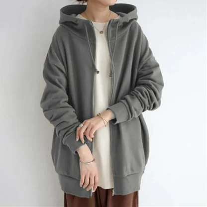 Hooded Zip Jacket with Double Side Pocket - Image 6