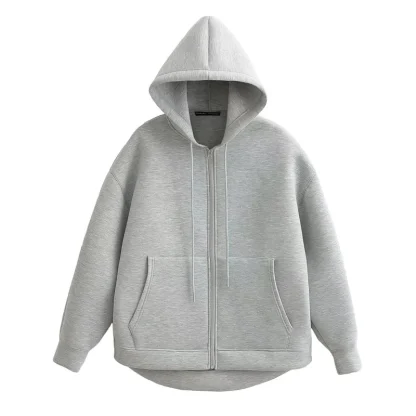 Cozy Hooded Jacket with Zippered Front - Image 7