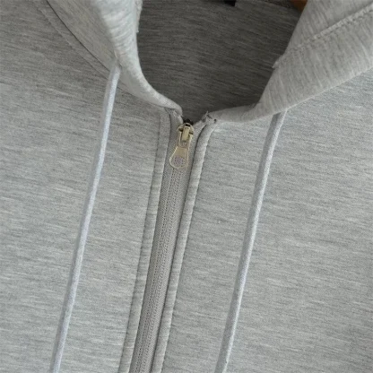 Cozy Hooded Jacket with Zippered Front - Image 10