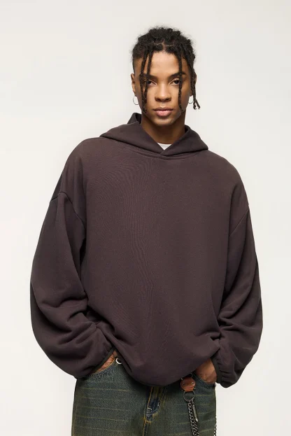 Minimalist Plain Hoodie with Soft Fabric - Image 2