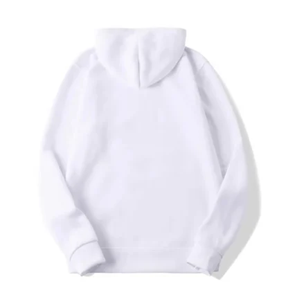 Drawstring Hoodie with Plain Color Design - Image 4