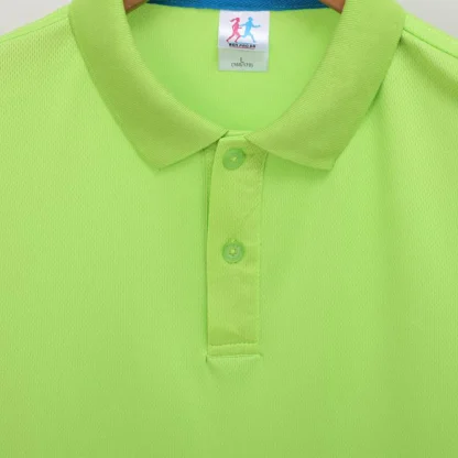 Plain Color Polo Shirt with Quick Dry Fabric - Image 7