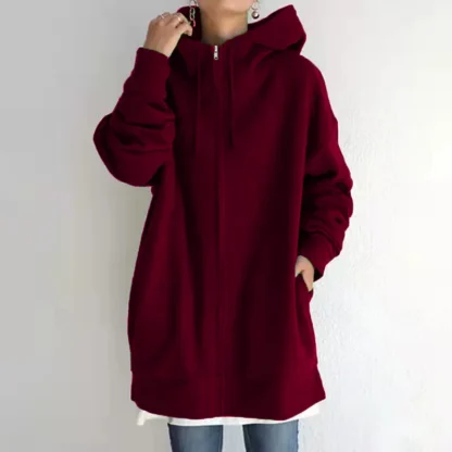 Hooded Zip Jacket with Double Side Pocket - Image 4