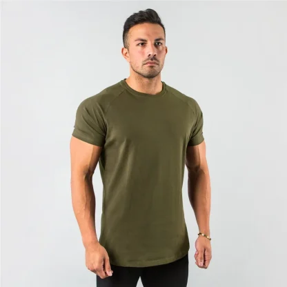 Fitness Plain T-shirt with Slim Fit - Image 2
