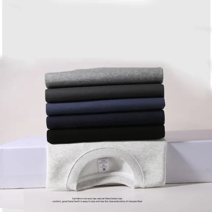 Long Sleeve Solid Sweatshirt with Relax Fit - Image 8