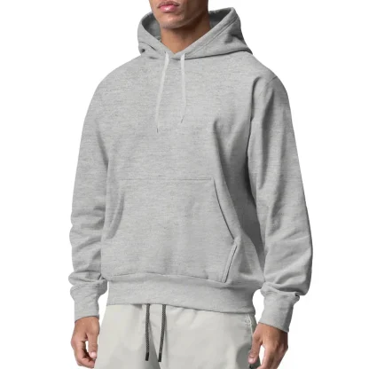 Solid Color Hoodie Pullover with Pockets - Image 7