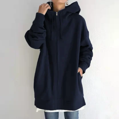 Hooded Zip Jacket with Double Side Pocket - Image 2