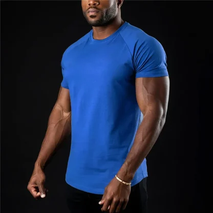 Men's Plain T-shirt with O-neck Neckline - Image 7