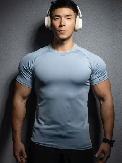 Slim Fit Quick-Dry Solid Color Shirt - Image 12