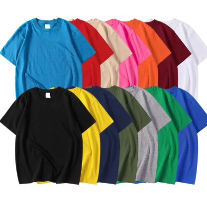 Basic Blank T-shirt with Crew Neckline - Image 5