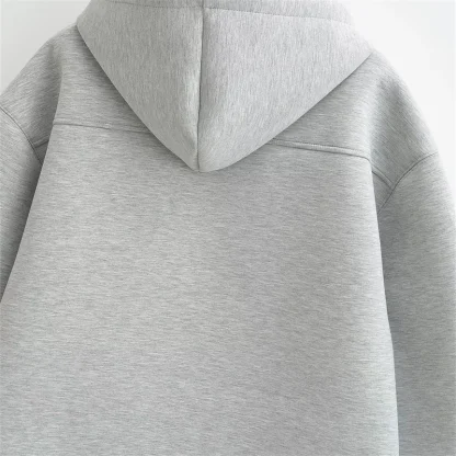 Cozy Hooded Jacket with Zippered Front - Image 11