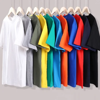 Basic Blank T-shirt with Crew Neckline - Image 6
