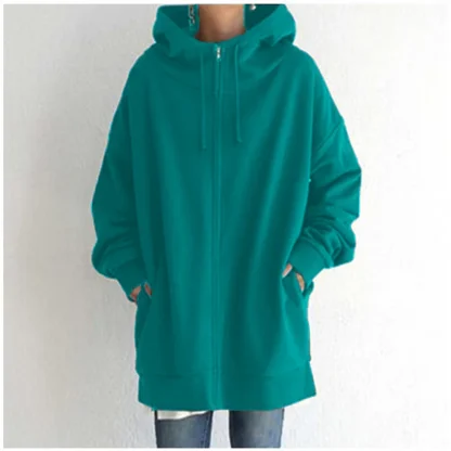 Hooded Zip Jacket with Double Side Pocket - Image 14