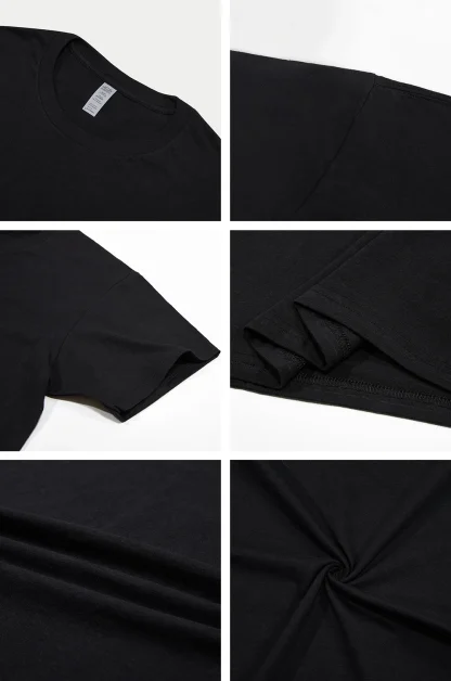 Basic Blank T-shirt with Crew Neckline - Image 3