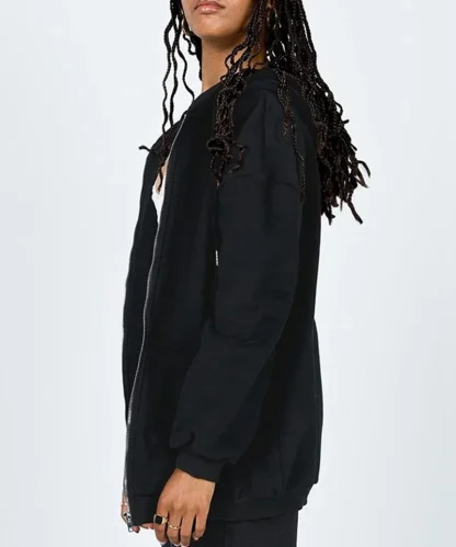 Zippered Hooded Jacket with Side Pockets - Image 3
