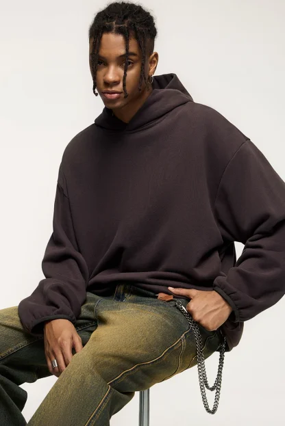 Minimalist Plain Hoodie with Soft Fabric - Image 5