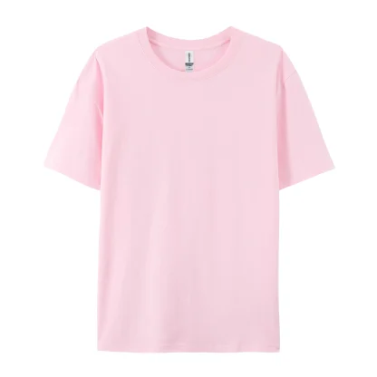 Short Sleeve Plain Shirt with Crewneck - Image 3