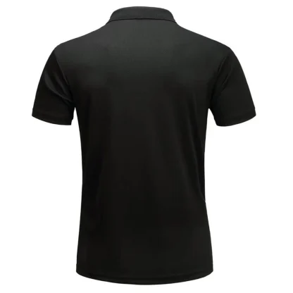 Plain Color Polo Shirt with Quick Dry Fabric - Image 4