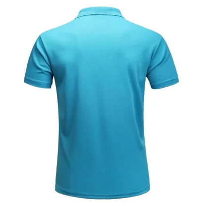 Plain Color Polo Shirt with Quick Dry Fabric - Image 2