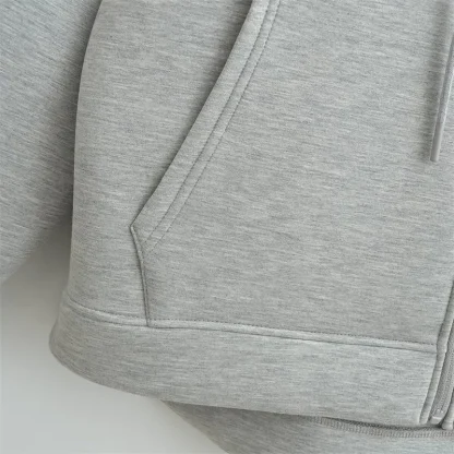 Cozy Hooded Jacket with Zippered Front - Image 12
