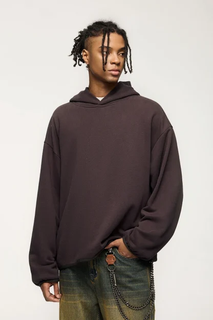 Minimalist Plain Hoodie with Soft Fabric