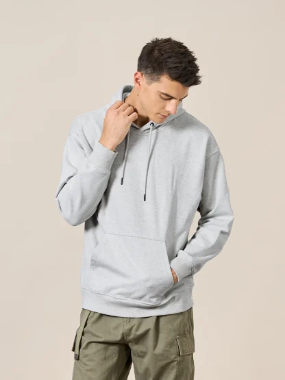 Drawstring Hooded Pullover with Long Sleeve