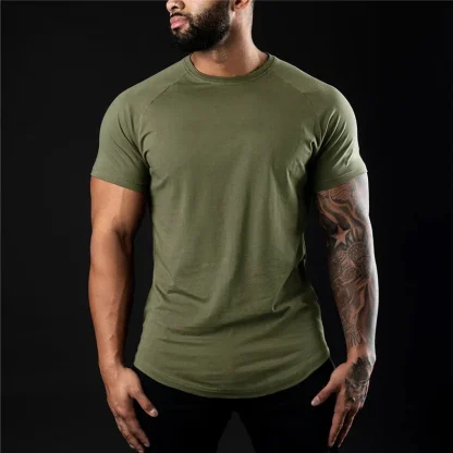 Men's Plain T-shirt with O-neck Neckline - Image 6