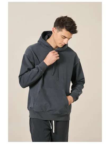 Drawstring Hooded Pullover with Long Sleeve - Image 8