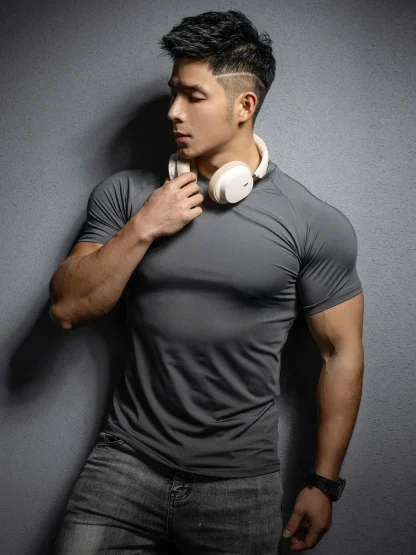 Slim Fit Quick-Dry Solid Color Shirt - Image 6