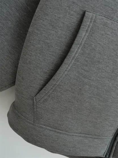 Cozy Hooded Jacket with Zippered Front - Image 5