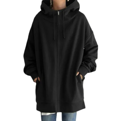 Hooded Zip Jacket with Double Side Pocket
