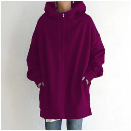 Hooded Zip Jacket with Double Side Pocket - Image 8