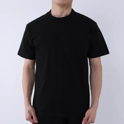 Basic Blank T-shirt with Crew Neckline - Image 2