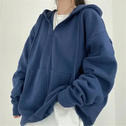 Casual Hooded Jacket with Side Pockets - Image 2