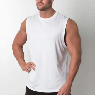 Lightweight Blank Tank Top with Crew Neck