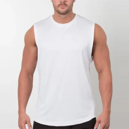 Lightweight Blank Tank Top with Crew Neck - Image 3