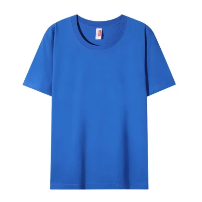 Unisex Crew Neck Plain Shirt with Short Sleeve - Image 10