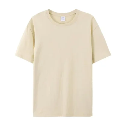 Basic Plain T-shirt with Crew Neck - Image 5