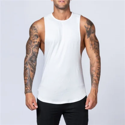 Solid Color Tank Top for Fitness - Image 2