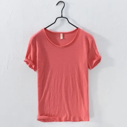 Soft Breathable Solid Shirt with O-neck - Image 5