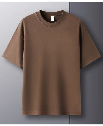 Minimalist Plain T-shirt with Round Neck